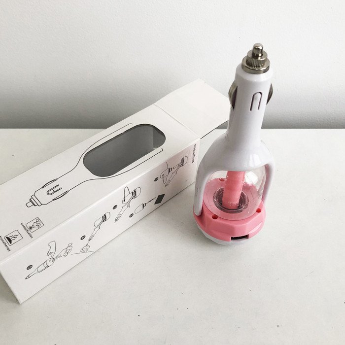 Зволожувач повітря авто, зволожувач повітря автомобільний Air Purifier BA-3. Колір: рожевий