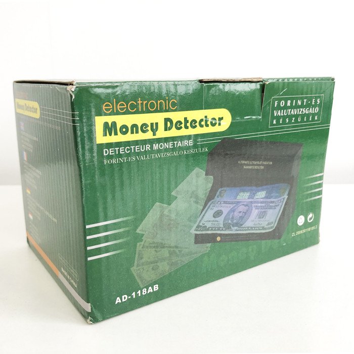 Машинка для перевірки доларів AD-118AB, Ультрафіолетові детектори валют, Портативні детектори валют
