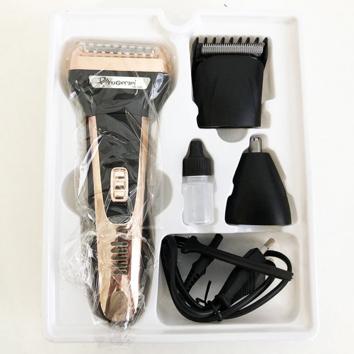 Тример універсальний GEMEI GM-598, професійна електробритва, бритва для бороди. Колір: золотий