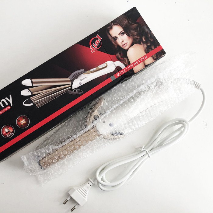 Випрямляч для волосся GEMEI GM-2962 4в1, плойка прасок випрямляч, професійний прасок