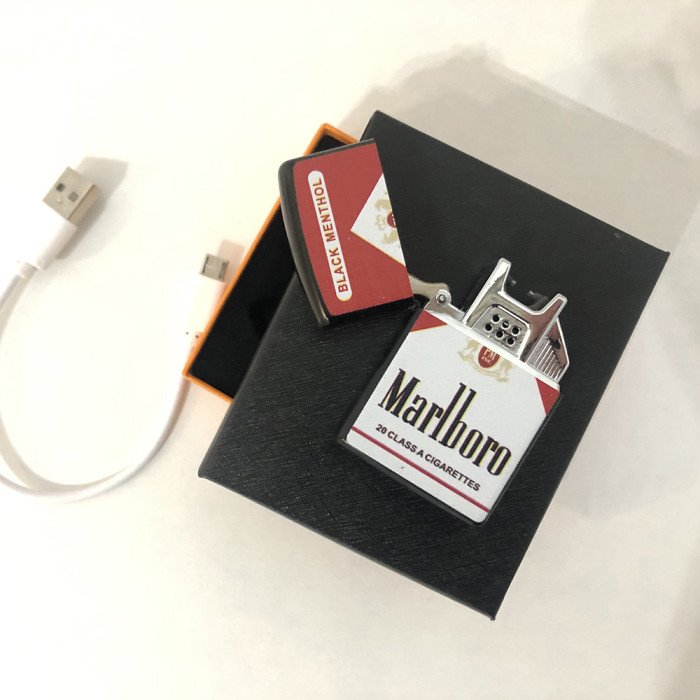 Електрозапальничка дугова від USB (ZGP 21 Мальборо) сенсорна запальничка на акумуляторі