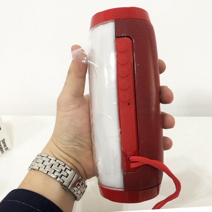 Портативна bluetooth колонка вологостійка TG157 Pulse з різнокольоровою підсвіткою. Колір червоний