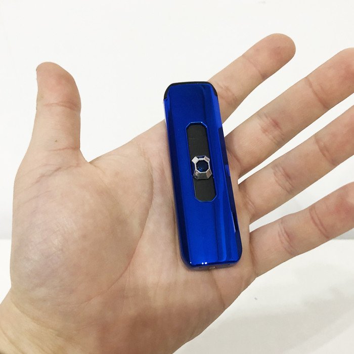 Запальничка електрична, акумуляторна подарункова запальничка, запальничка на зарядці. Колір: синій