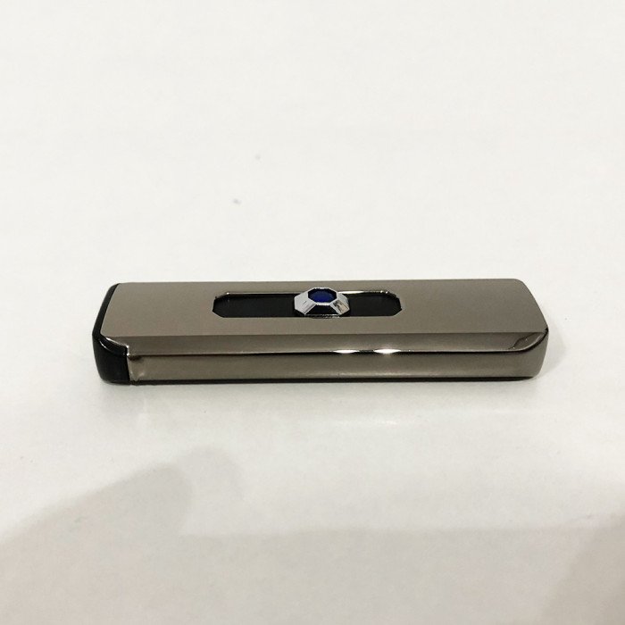 Запальничка електрична, акумуляторна запальничка, запальничка із зарядкою від usb. Колір: платиновий