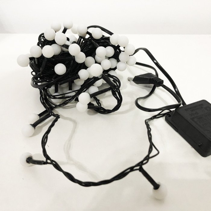 Гірлянда на ялинку, гірлянда для будинку, різнобарвна мультіцвет. 5 режимів. Чорний провід. 7м