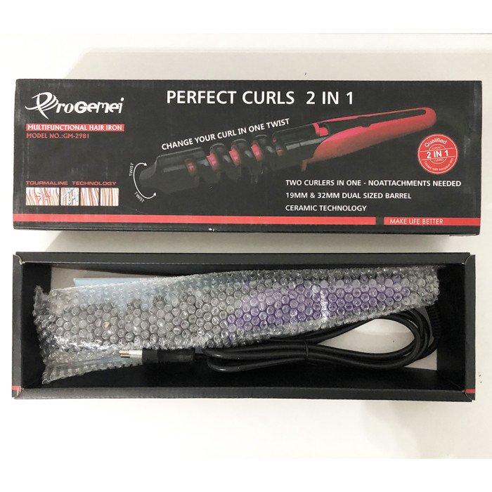 Плойка для завивки волосся GEMEI GM-2981. Колір фіолетовий