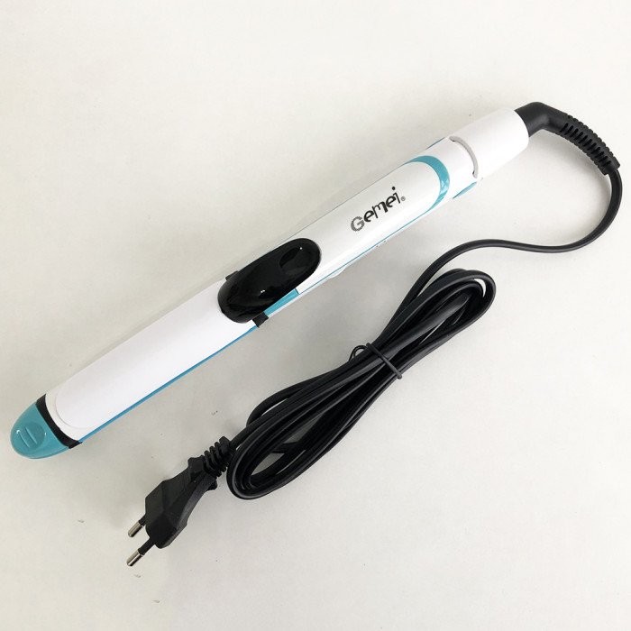 Щипці плойка для волосся GEMEI GM-2921 керамічне покриття. Колір блакитний