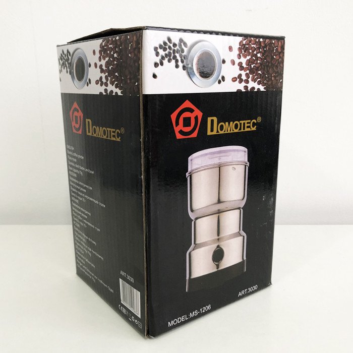 Кавомолка DOMOTEC MS-1206 (150Вт, 70г), кавомолка електрична для турки, роторна кавомолка