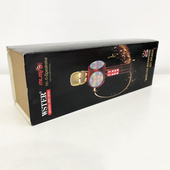 Безпровідний мікрофон караоке bluetooth WSTER WS-1816. Колір чорний