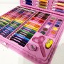 Художній набір валізу для творчості 150 предметів. Колір рожевий