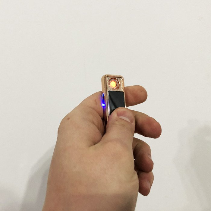 Запальничка спіральна USB ZGP-1. Колір: платиновий