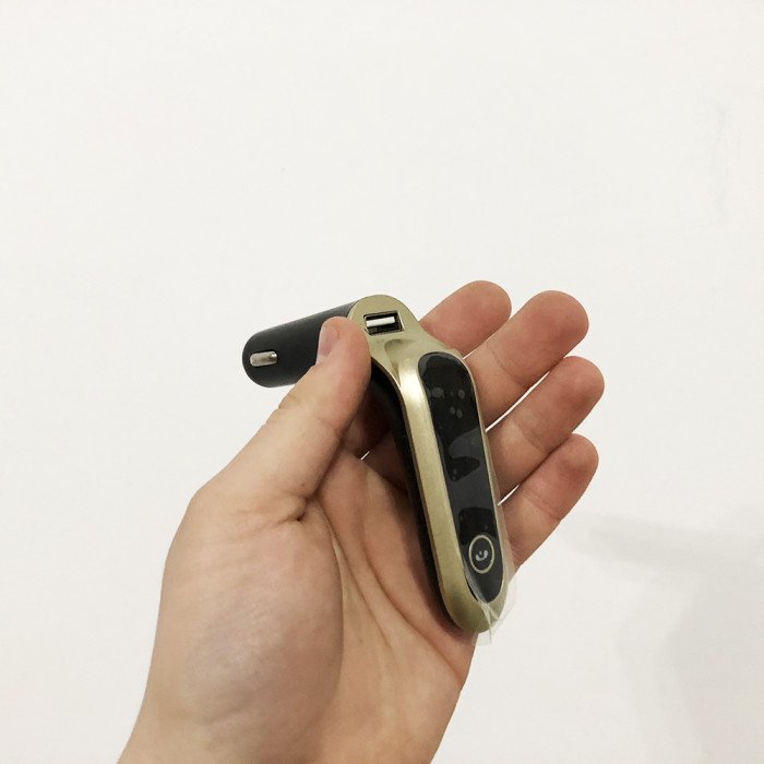 FM модулятор CAR G6 Bluetooth USB AUX MicroSD трансмітер, FM модулятор для автомобіля. Колір: золотий