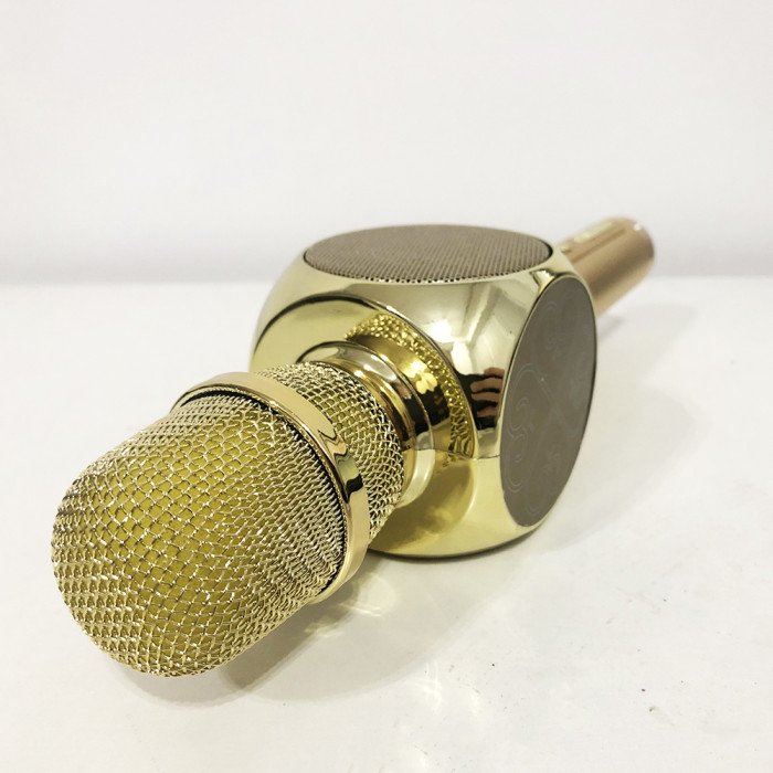 Бездротовий Bluetooth Мікрофон для Караоке Мікрофон DM Karaoke Y 63 + BT. Колір: золотий