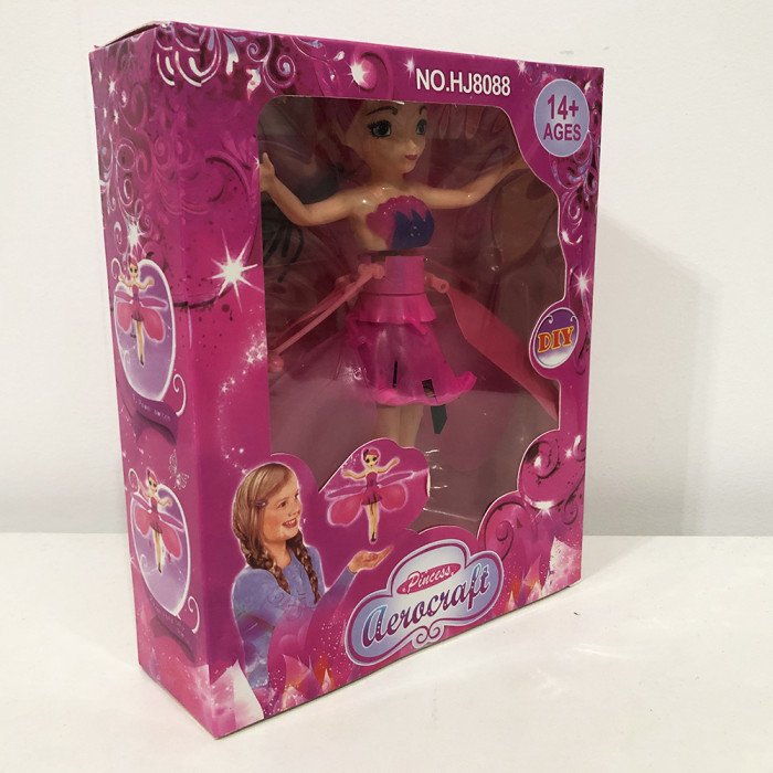 Комплект: Карнавальна шапка з підсвічуванням: рожевий зайчик + Літаюча лялька фея Flying Fairy