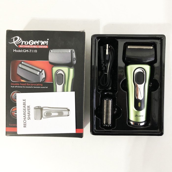 Електробритва бритва GEMEI GM-7110. Колір зелений