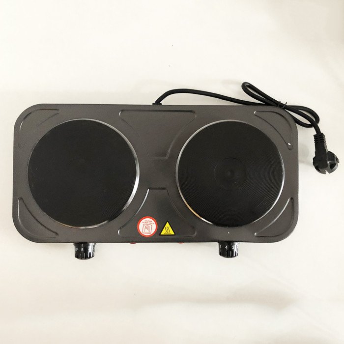 Електроплита Domotec MS-5822 2 диски 2000 Вт, плита електрична переносна двоконфоркова настільна