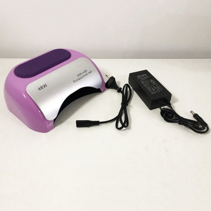Гібридна лампа для нігтів Beauty Nail CCFL+LED 48W K18, Світлодіодна сушарка для лаку. Колір: фіолетовий