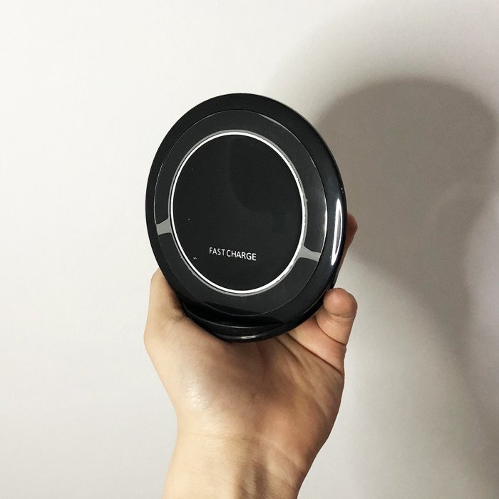 Швидке бездротове заряджання для телефону FAST CHARGE WIRELESS S7 бездротове зарядне. Колір: чорний