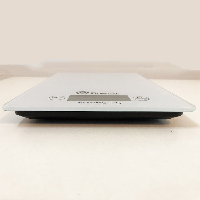 Ваги кухонні DOMOTEC MS-912 Glass, електричні кухонні ваги, точні кухонні ваги. Колір: білий