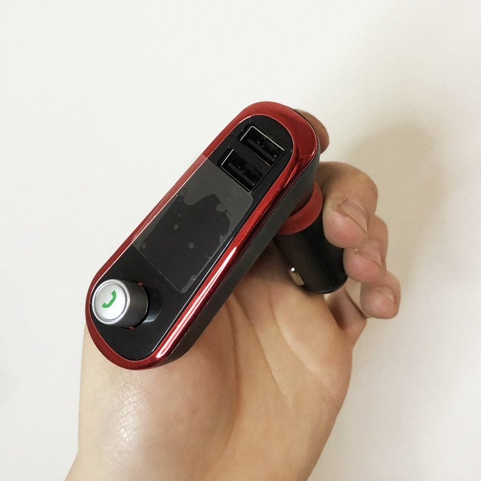 FM Трансмітер в машину SmartUS G11 BT ФМ модулятор автомобільний. Колір червоний