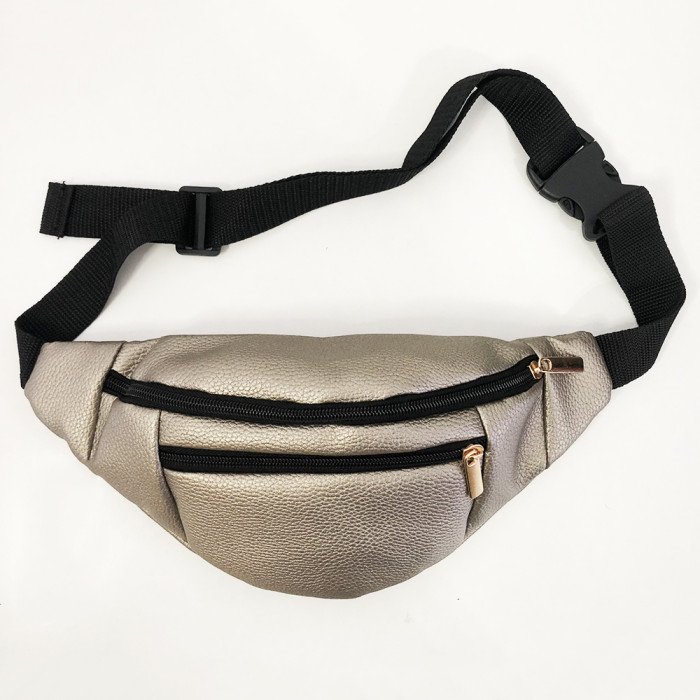 Сумка на пояс. Сумка через плече. бананка чоловіча / жіноча. Колір: золотий