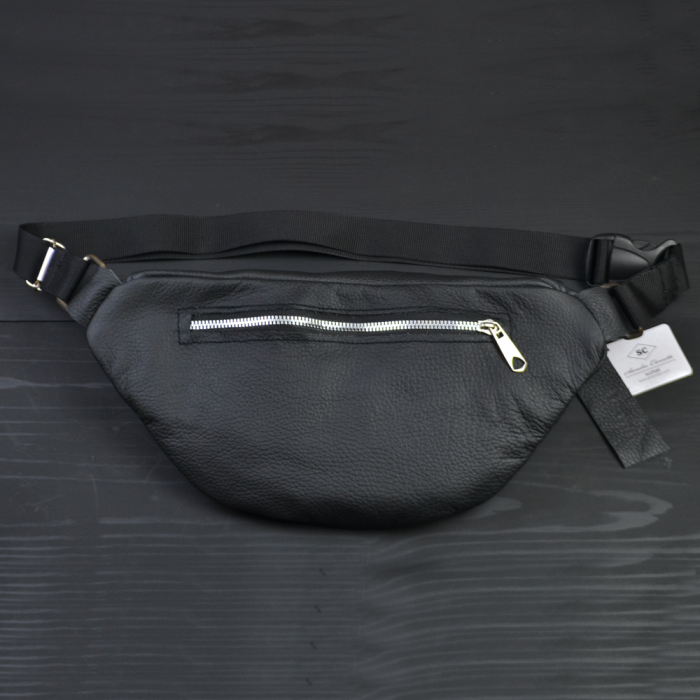 Якісна бананка з натуральної шкіри, сумка чоловіча - жіноча барсетка шкіряна