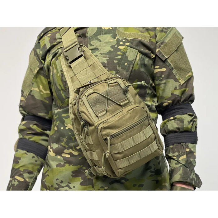 Чоловіча тактична сумка барсетка, сумка чоловіча нагрудна тактична, Нагрудна сумка кобура