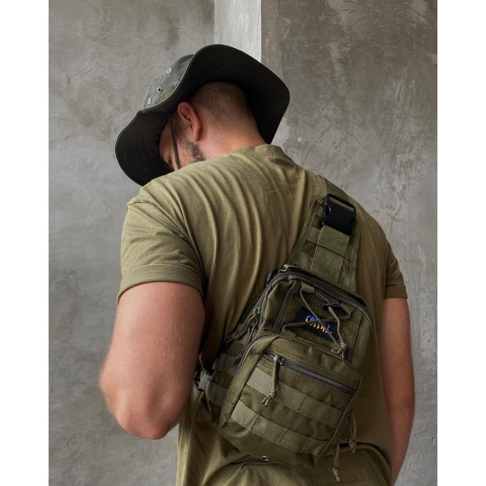 Чоловіча тактична сумка барсетка, сумка чоловіча нагрудна тактична, Нагрудна сумка кобура