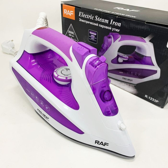 Праска з керамічною підошвою RAF R.1233 потужність 2200Вт 320 мл purple