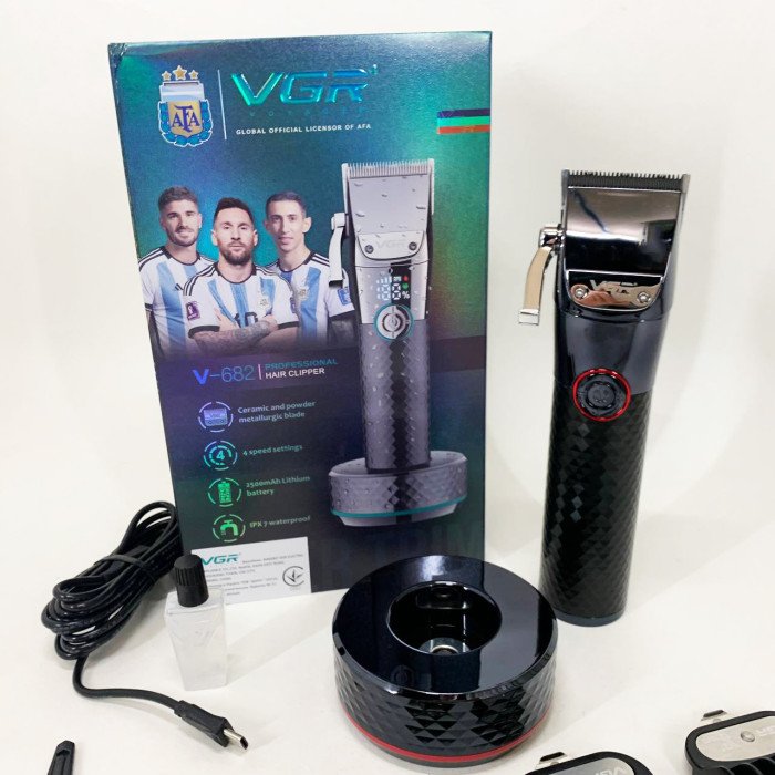 Професійна бездротова машинка для стрижки VGR V-682 RED тример для волосся