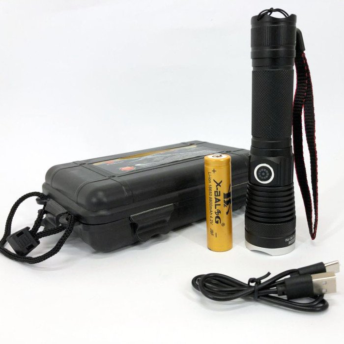 Тактичний ліхтар Police BL-A92-P50, сильний ліхтарик, світлодіодний ліхтарик ручний акумуляторний портативний