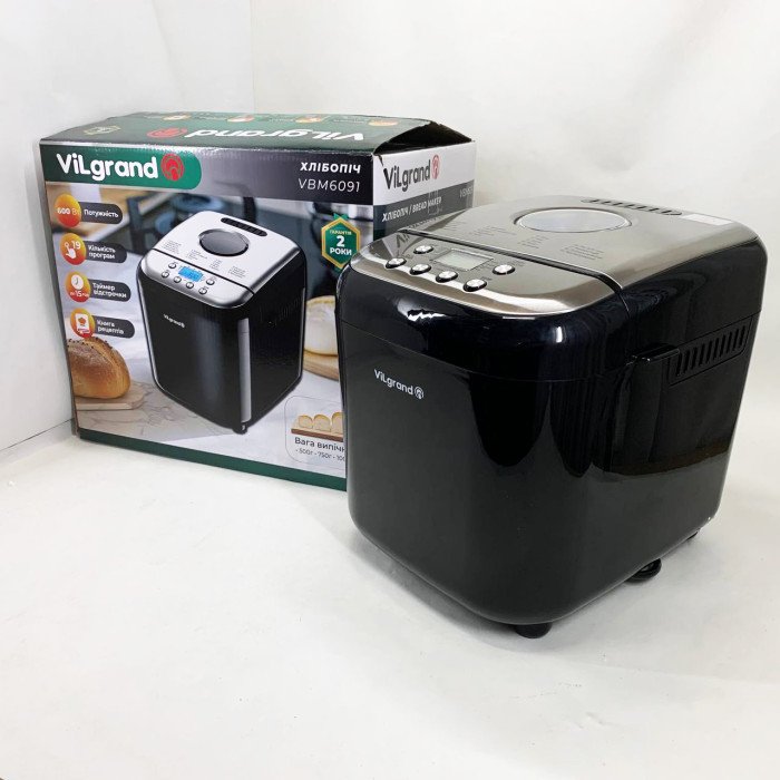Хлібопічка ViLgrand VBM6091. Колір: чорний
