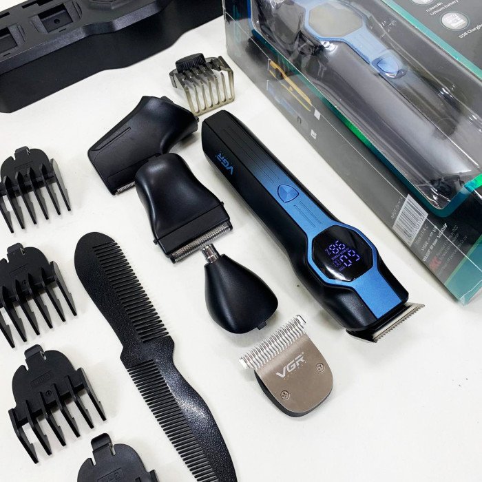 Набір для стрижки VGR V-173 BLUE 13 в 1