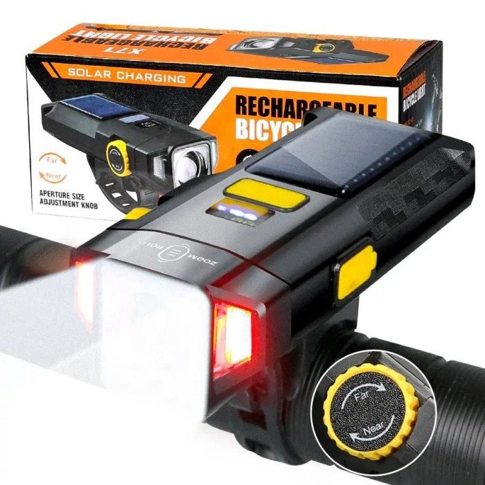Велофара X17-30W+2LED(red)