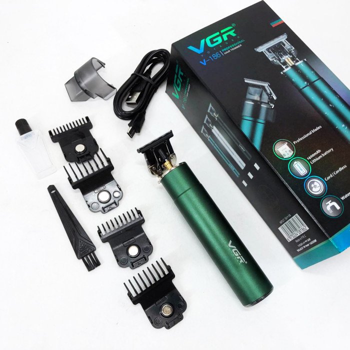 Машинка для стрижки акумуляторна VGR V-186 триммер для волосся та бороди