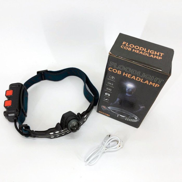 Ліхтар налобний BL-W690-LTS+SMD white+red сенсорний (з датчиком руху), світлодіодний налобний ліхтарик