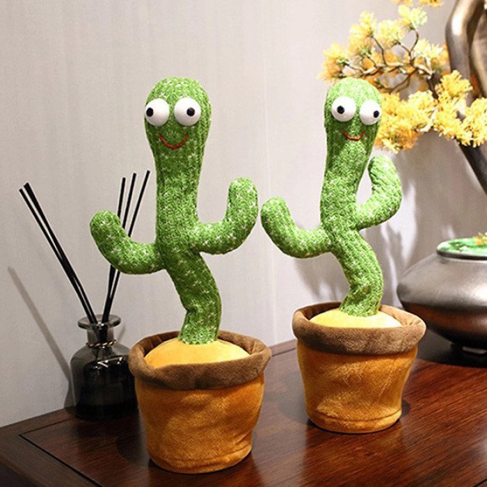 Інтерактивна іграшка Dancing cactus розмовляє танцюючий кактус, м'яка іграшка кактус, Плюшевий кактус