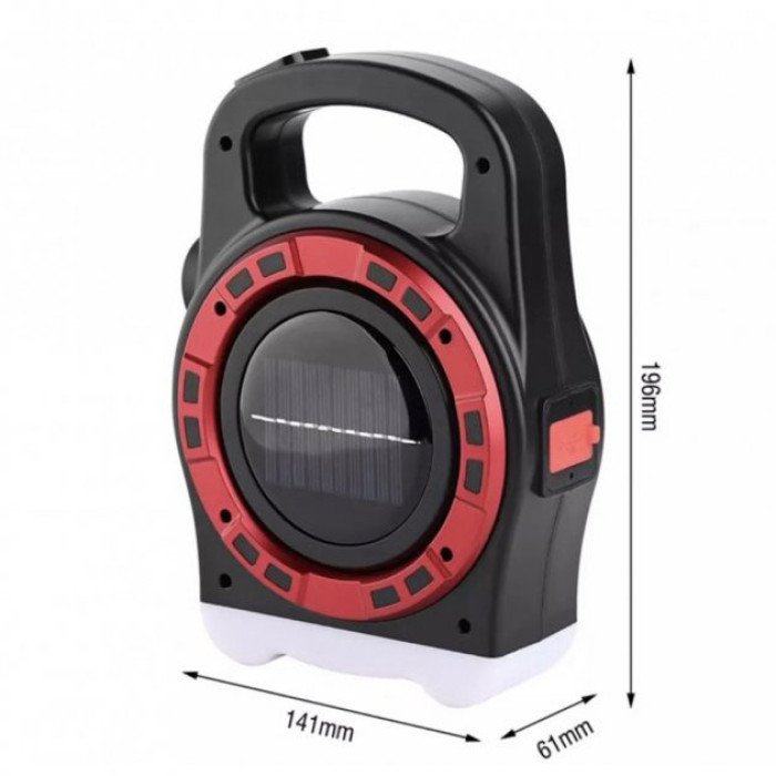 Переносний ліхтар прожектор 6678С-3LED+5COB із сонячною панеллю та функцією Power Bank, ручний прожектор