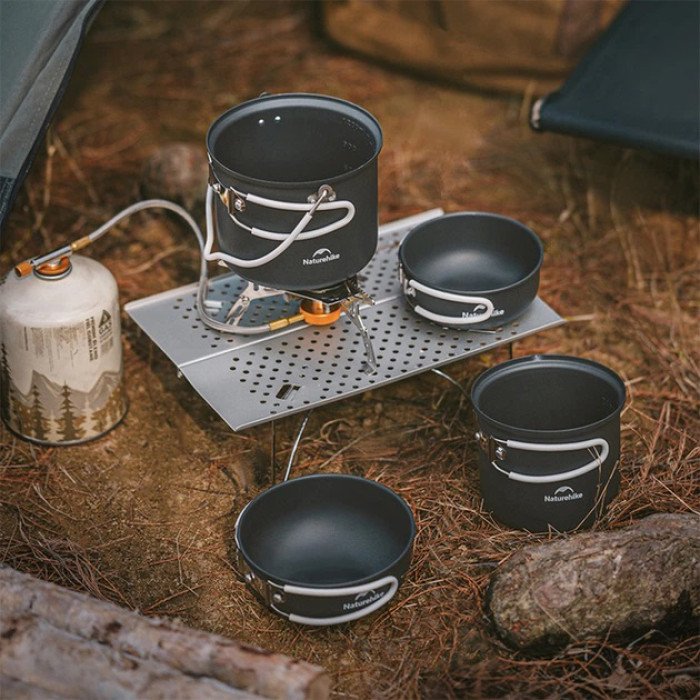 Набір посуду Naturehike NH18T018-G 2 каструлі, 2 кришки