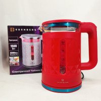 Електрочайник скляний Edenberg EB-83559 2.3л 1500Вт Red
