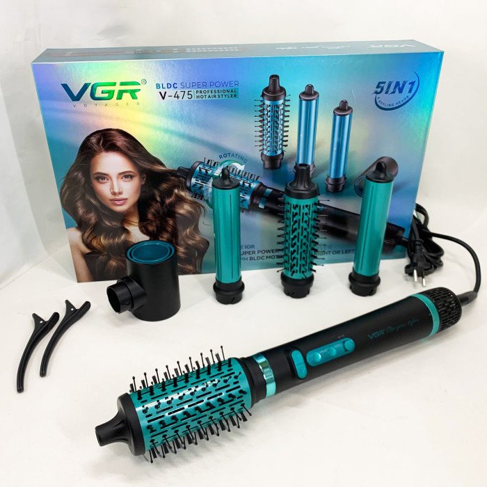 Фен-стайлер VGR 5 в 1 V-475. Колір: чорний