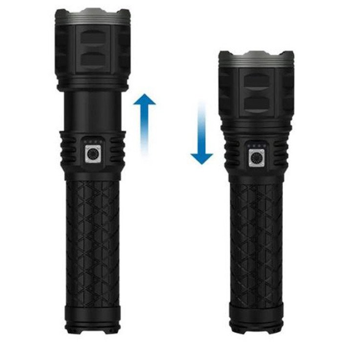 Ліхтар ручної моделі Police AK138-1 WHITE LASER LED PM60-TG 8х18650, USB-зарядка, Power Bank, зум