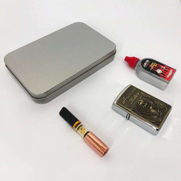 Запальничка бензинова в подарунковій коробці N2, запальнички, запальничка для куріння в подарунок