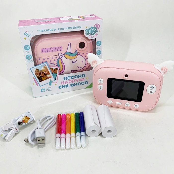 Дитяча цифрова камера з моментальним друком YT008 PINK