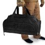 Тактична дорожня сумка-рюкзак 2 в 1 — зміцнена, універсальна чорна