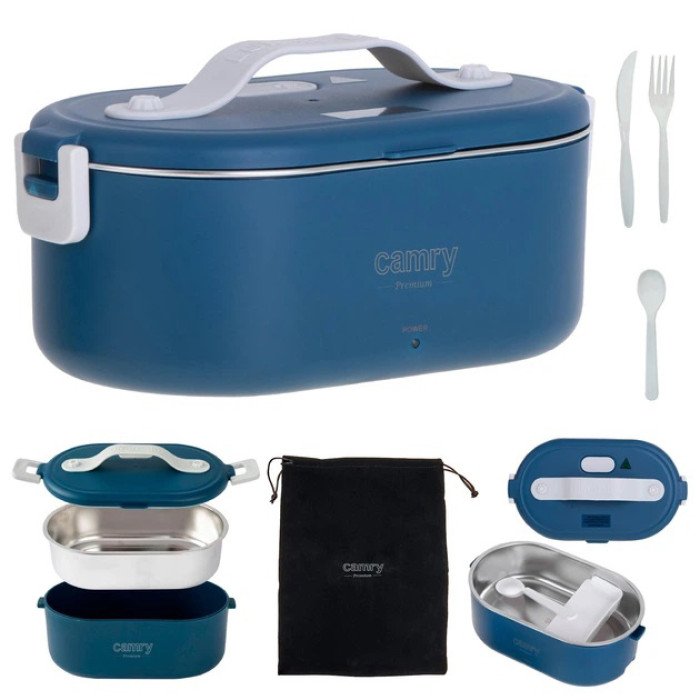 Харчовий контейнер Camry CR 4517 на 0.8 л з функцією підігріву їжі, нержавіючий контейнер
