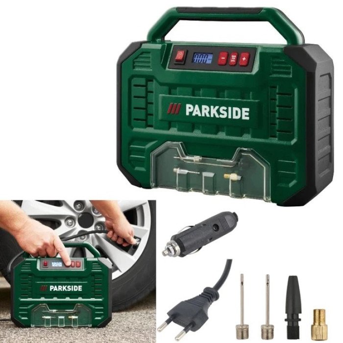 Автомобільний компресор 12/220в Parkside PMK 150 A1 компресор для підкачування коліс