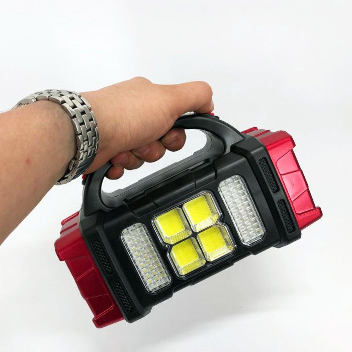 Ліхтар кемпінговий з сонячною панеллю та повербанком HB-1678-2х8LED-6COB, ліхтар кемпінговий світлодіодний