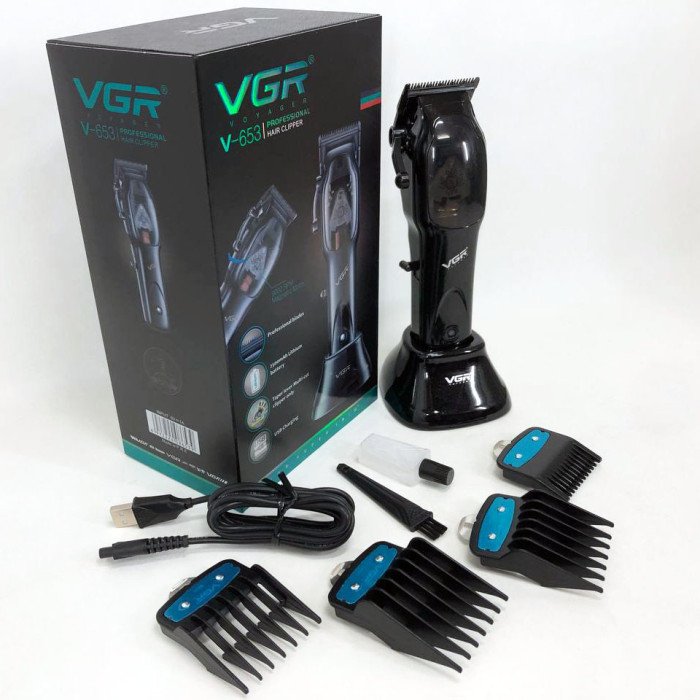 Машинка для стрижки волосся VGR Hair Clipper V-653 Voyager, бездротова електробритва, для дому