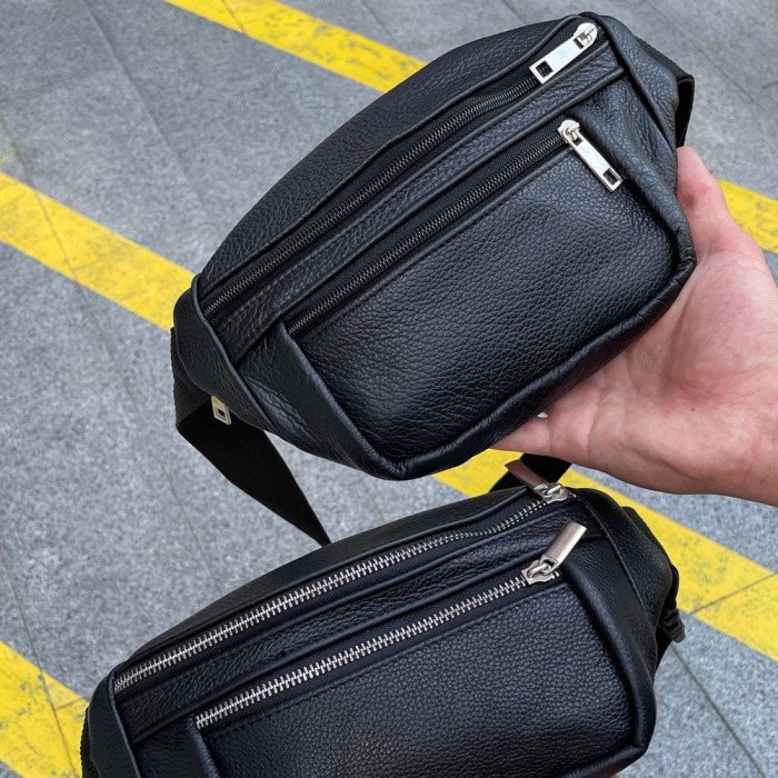 Бананка з натуральної шкіри. Відмінна якість сумки на пояс. Модель: 74132